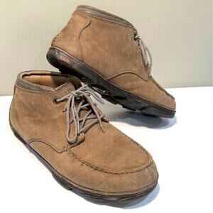 Olukai Boot Hamakua Size 10.5 Leather Chukka Lace Up Rubber Sole Tan